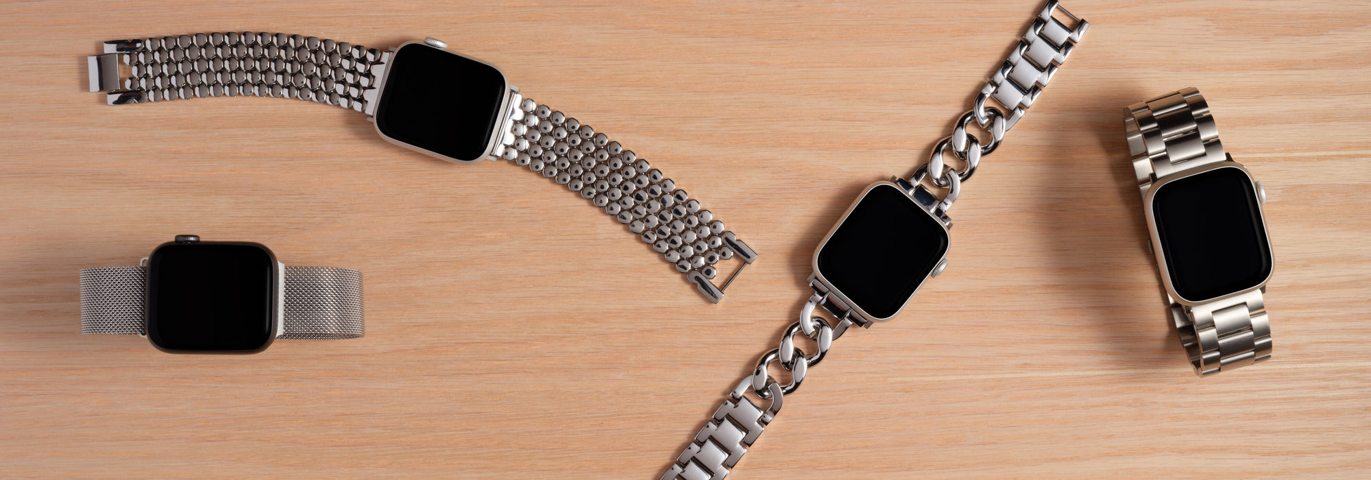 Silver Apple Watch Bands