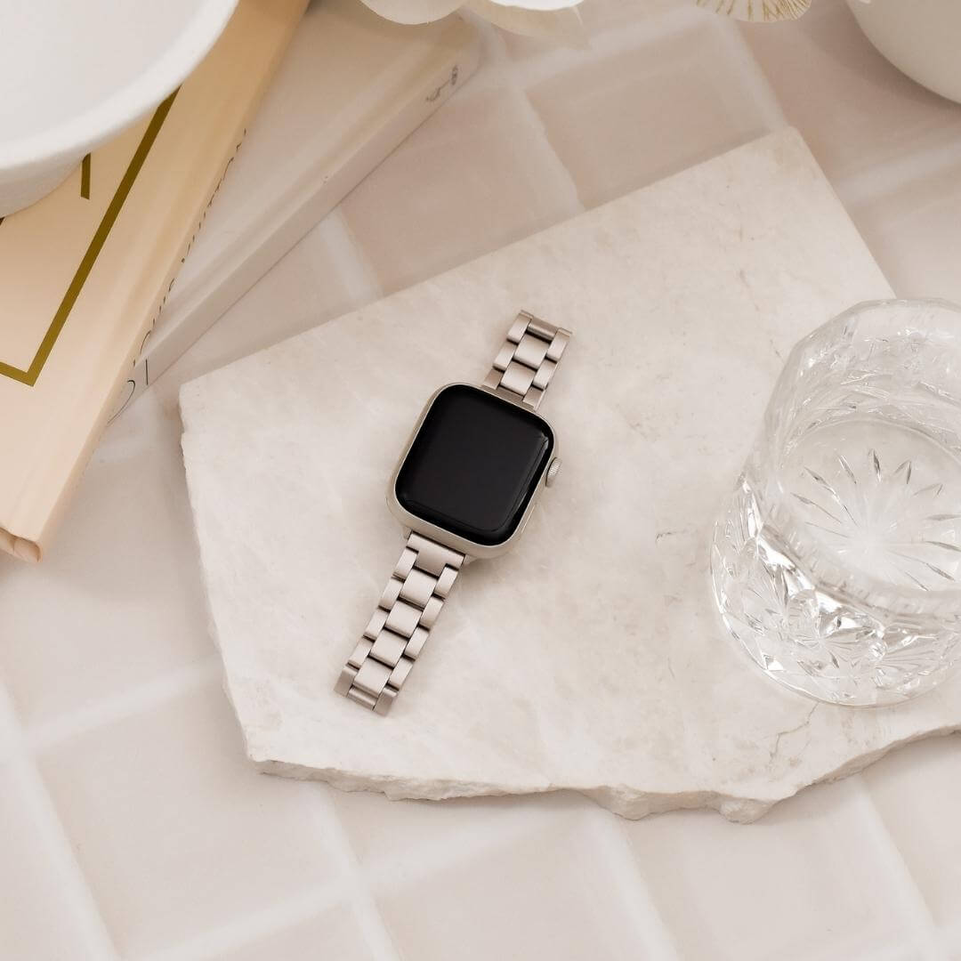 Berlin Stainless Steel Apple Watch Band - Starlight - Styled