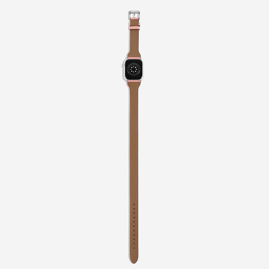 London Double Tour Leather Apple Watch Band - Macaron