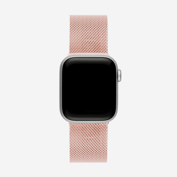 Milanese Loop Apple Watch Band In Peach The Salty Fox