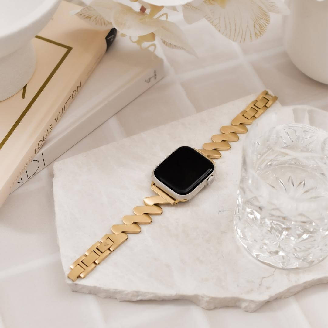 Kyoto Bracelet Apple Watch Band - 18K Gold Plated - The Salty Fox