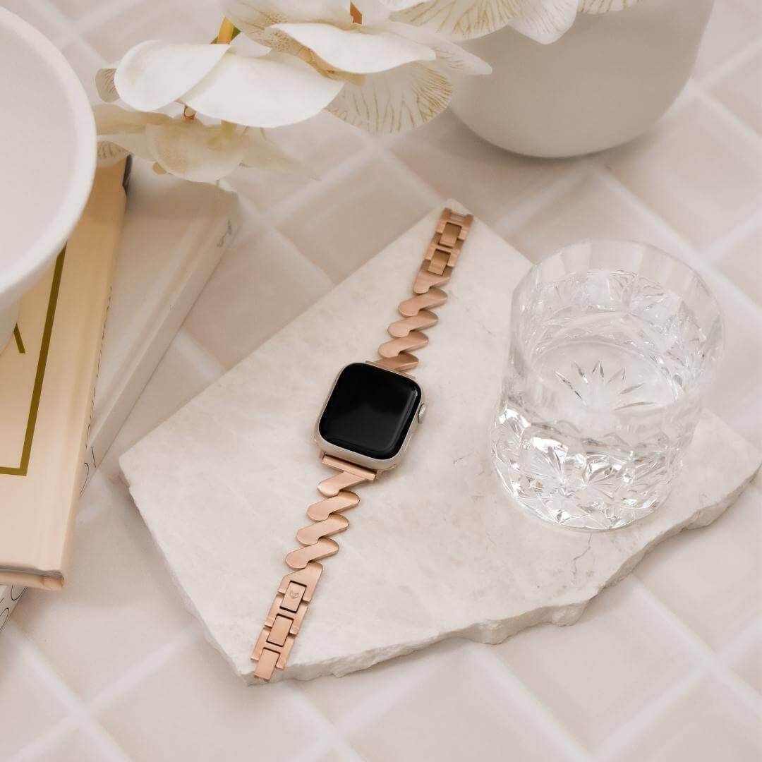 Kyoto Bracelet Apple Watch Band - 18K Rose Gold Plated
