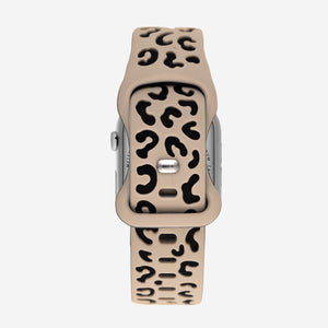 Duo Tone Silicone Apple Watch Band - Dark Leopard