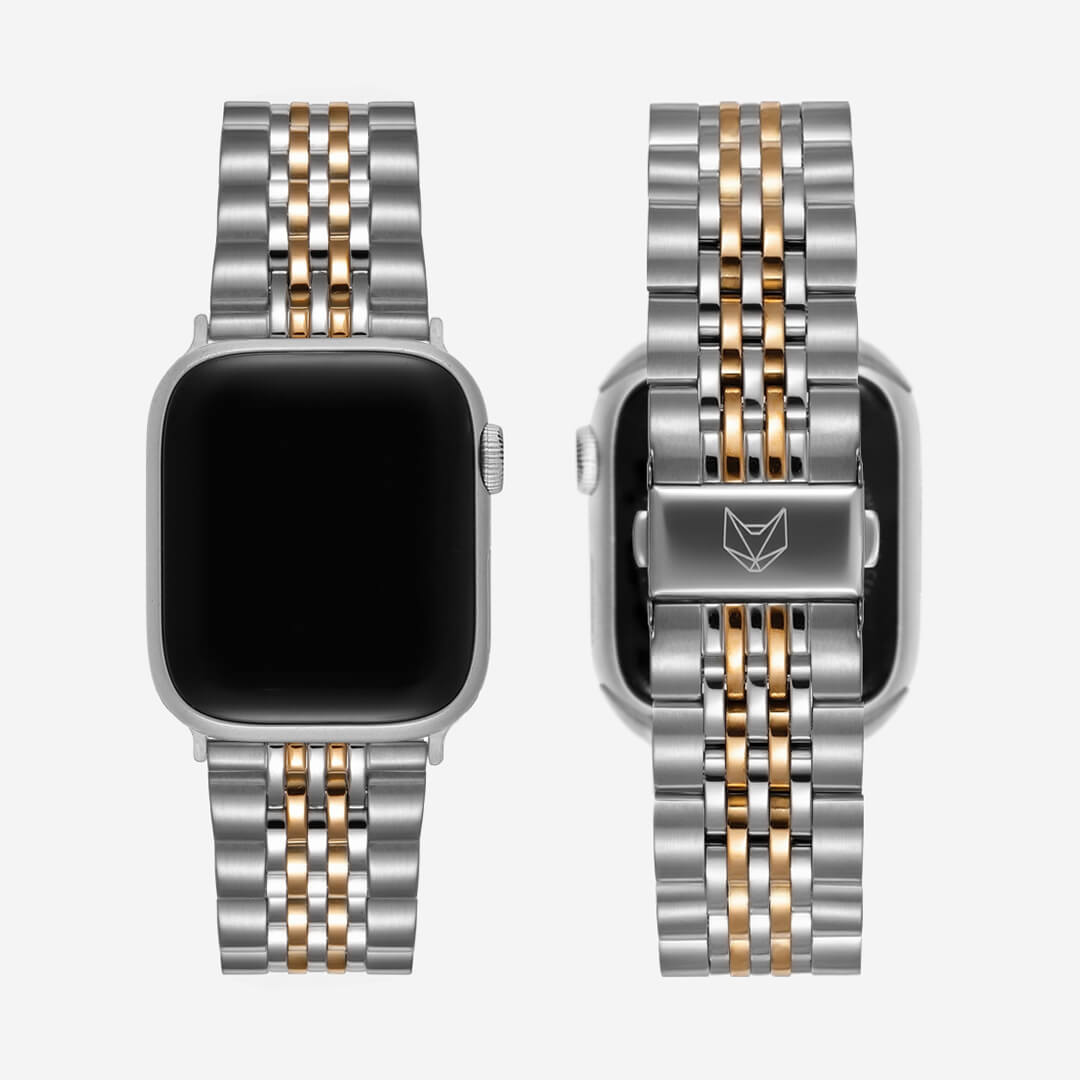 Melbourne Stainless Steel Apple Watch Band - Silver / Gold