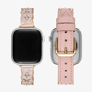 Osaka Leather Apple Watch Band - Peony