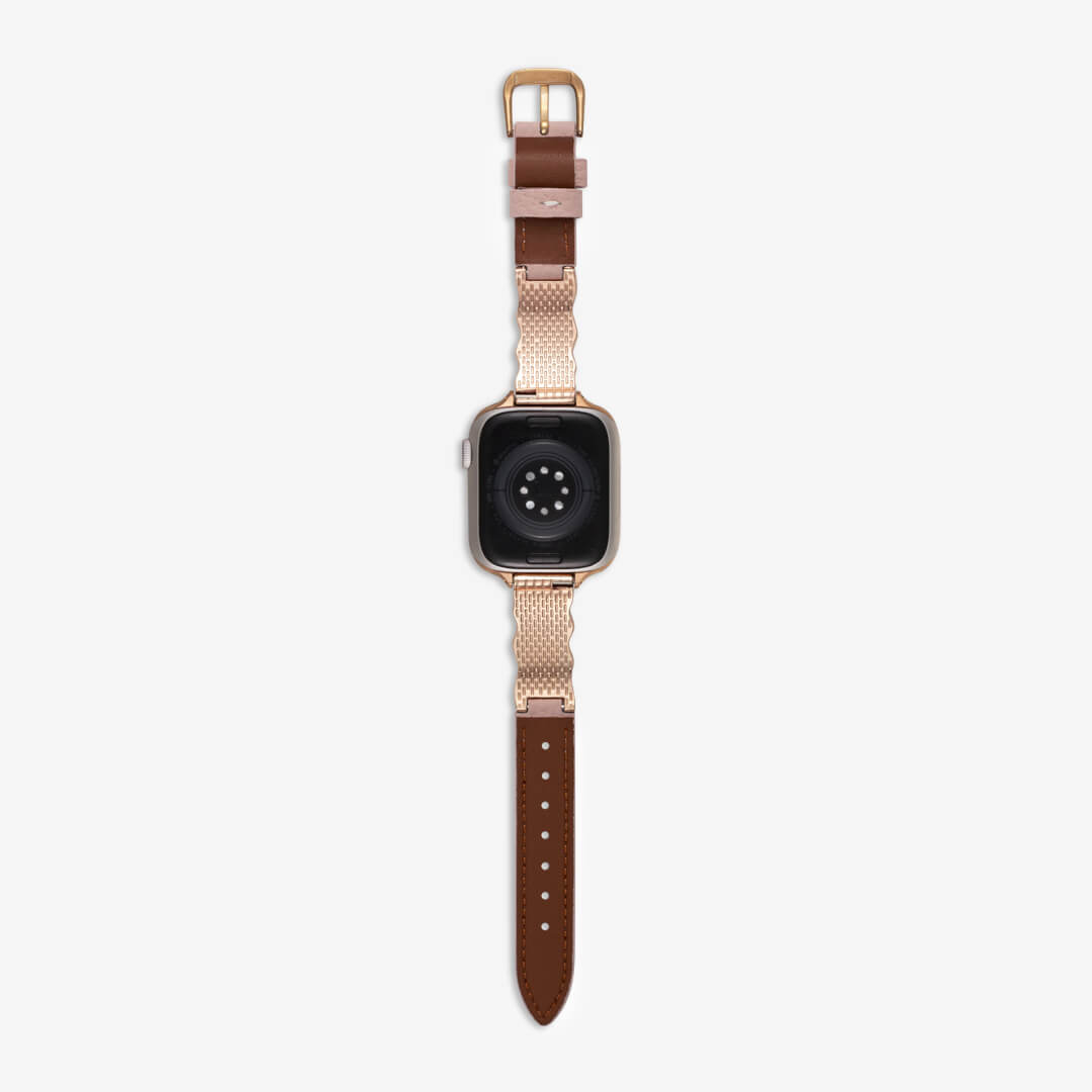 Osaka Leather Apple Watch Band - Peony