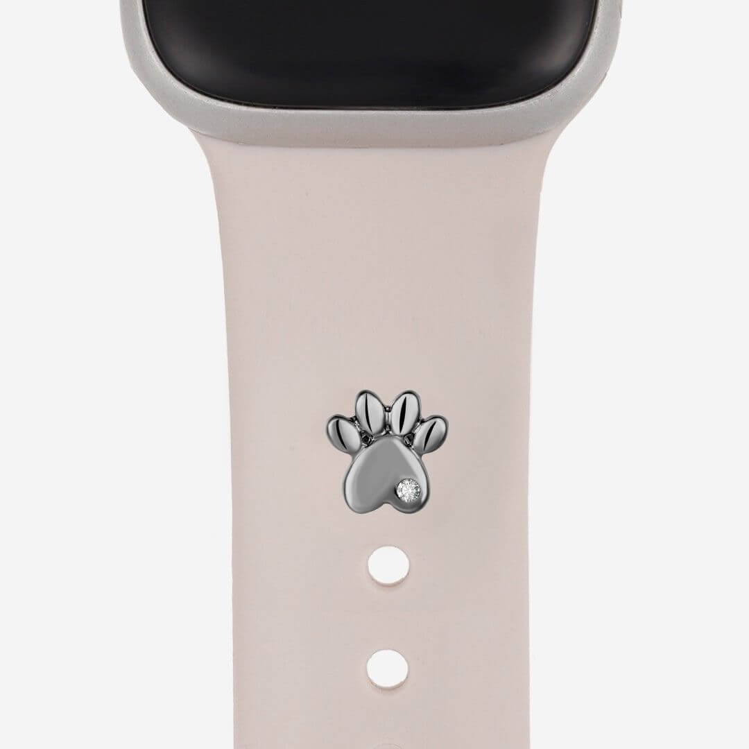 Paw Print Apple Watch Charm Black The Salty Fox