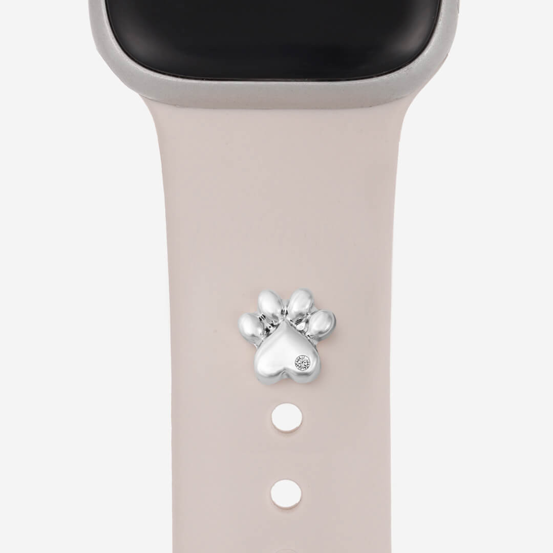 Paw Print Apple Watch Charm - Silver