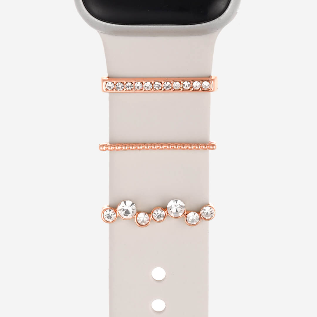 Crystal Bubble Apple Watch Bar Set - Rose Gold