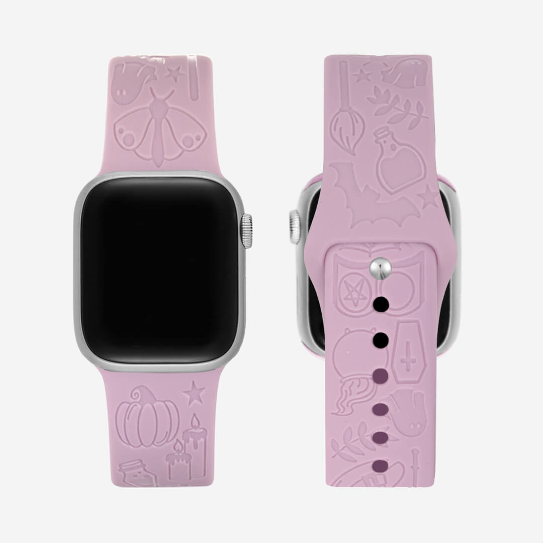 Engraved Silicone Apple Watch Band - Halloween