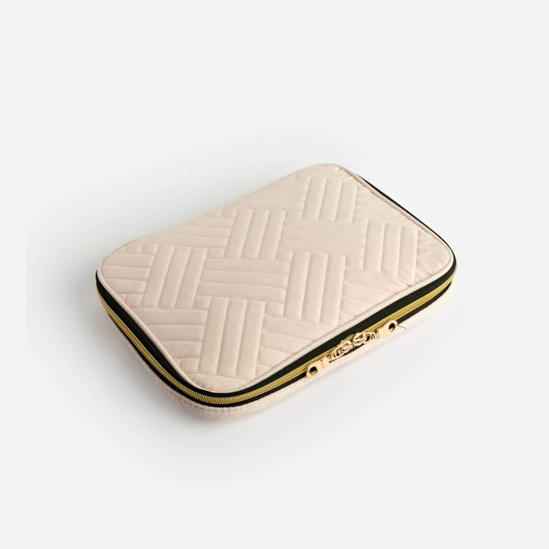 quilted storage case blush 