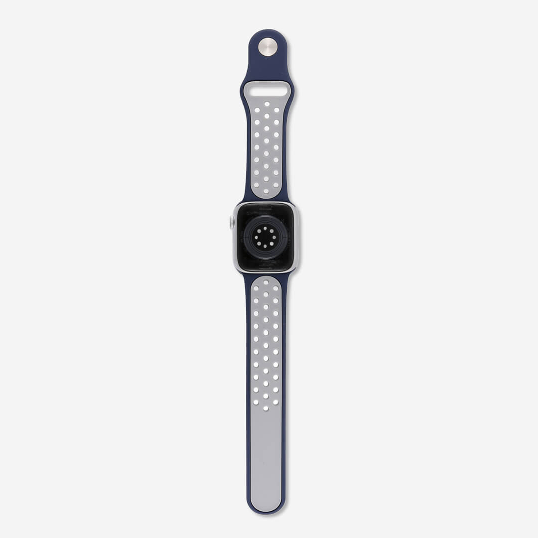 Silicone Sports Apple Watch Band - Midnight/Pride