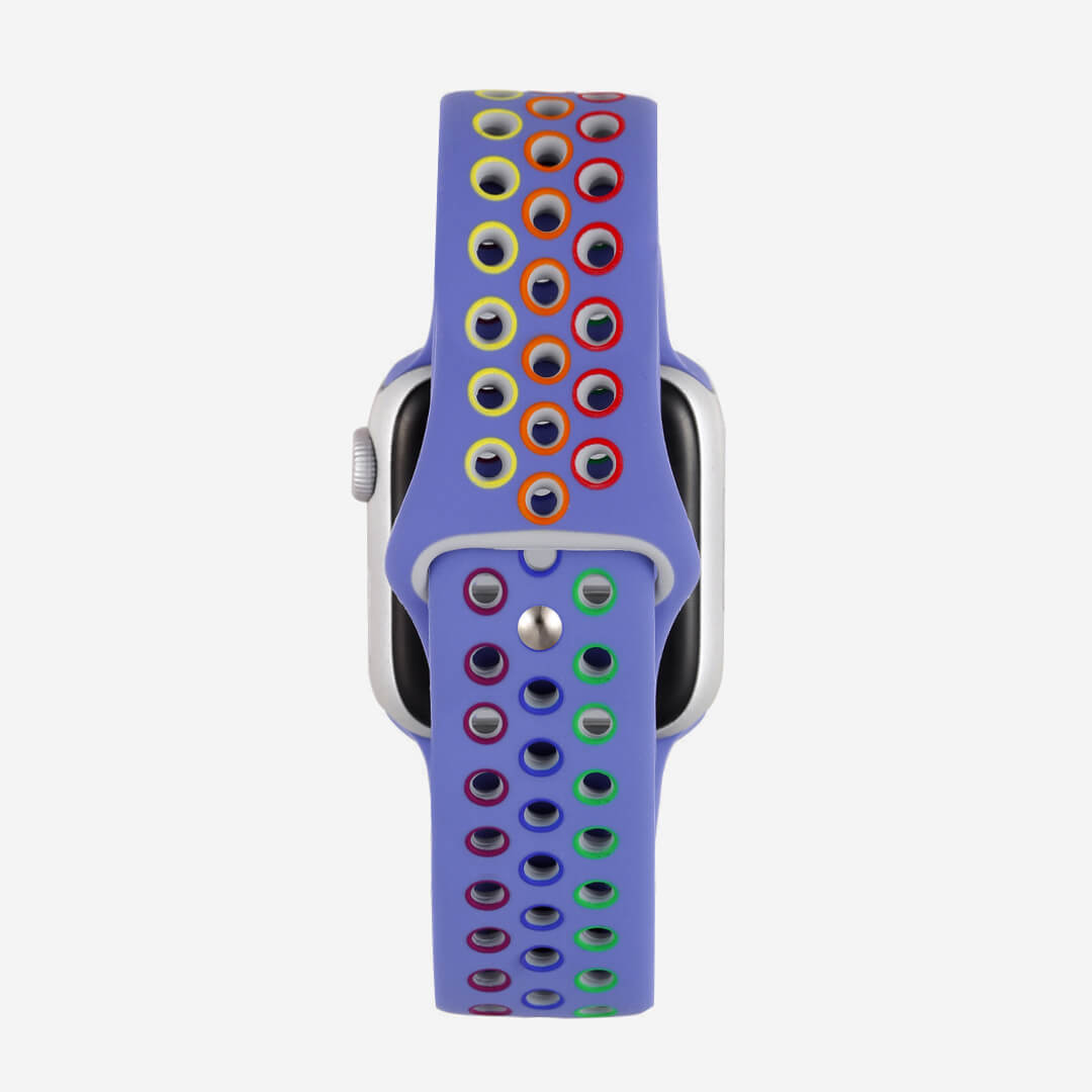 Silicone Sports Apple Watch Band - Violet/Pride