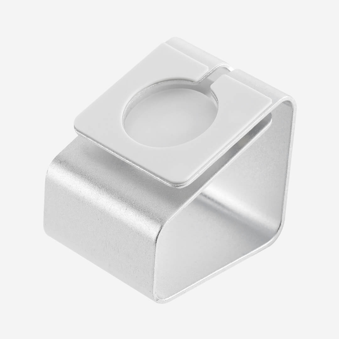 Aluminium Compact Apple Watch Charging Stand Silver