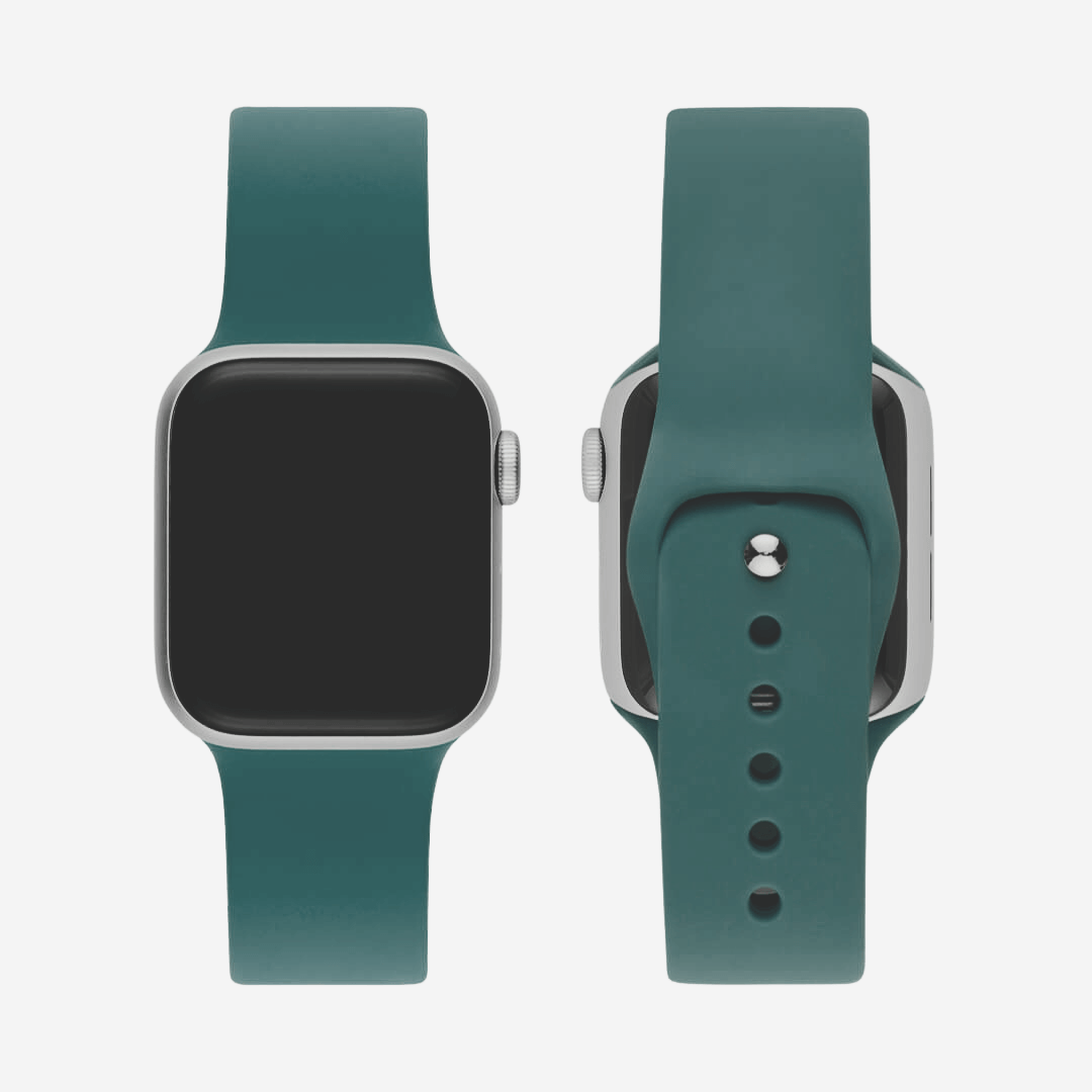 Classic Silicone Apple Watch Band - Pine Green