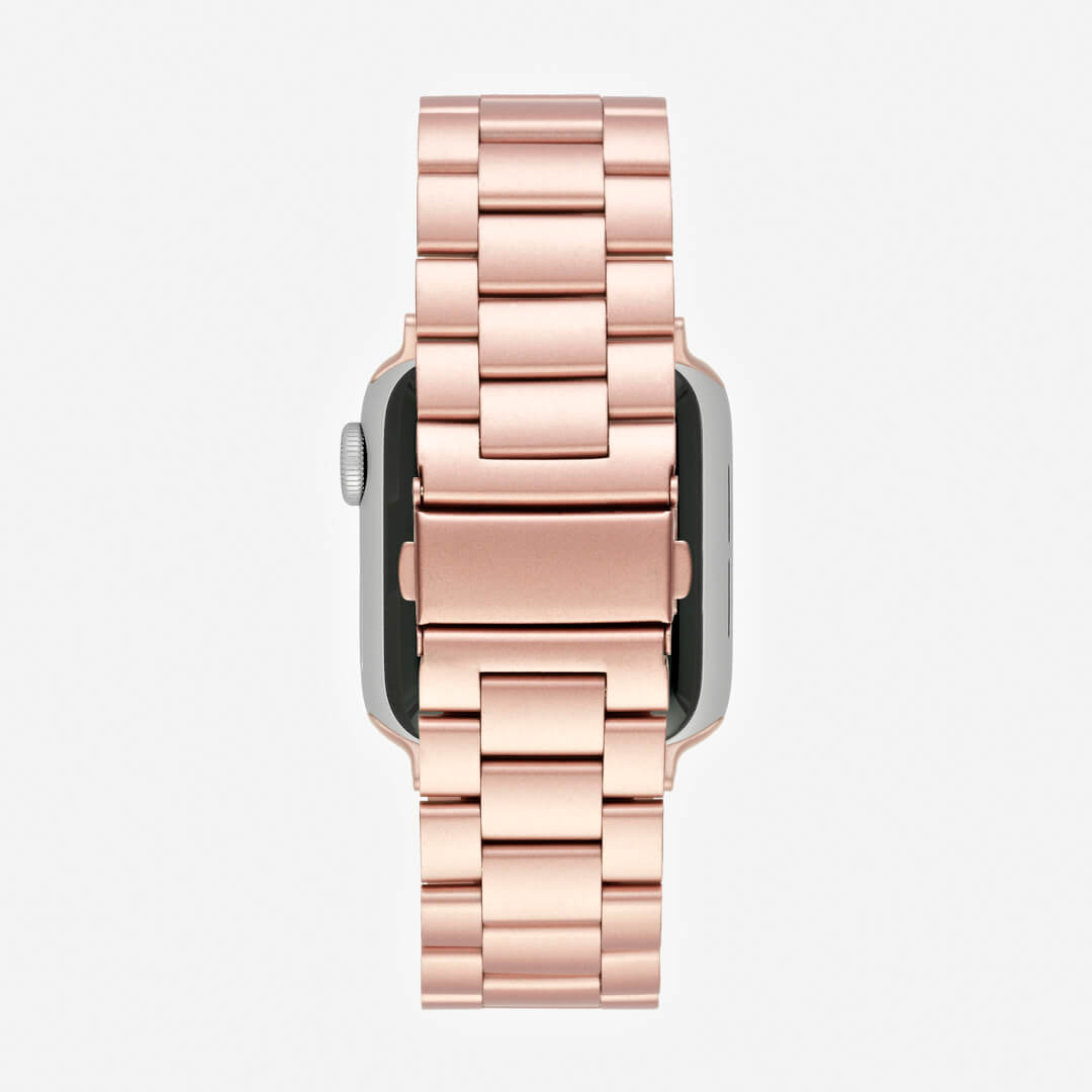 Stainless Steel Rose Gold Apple Watch With Different Color Bands