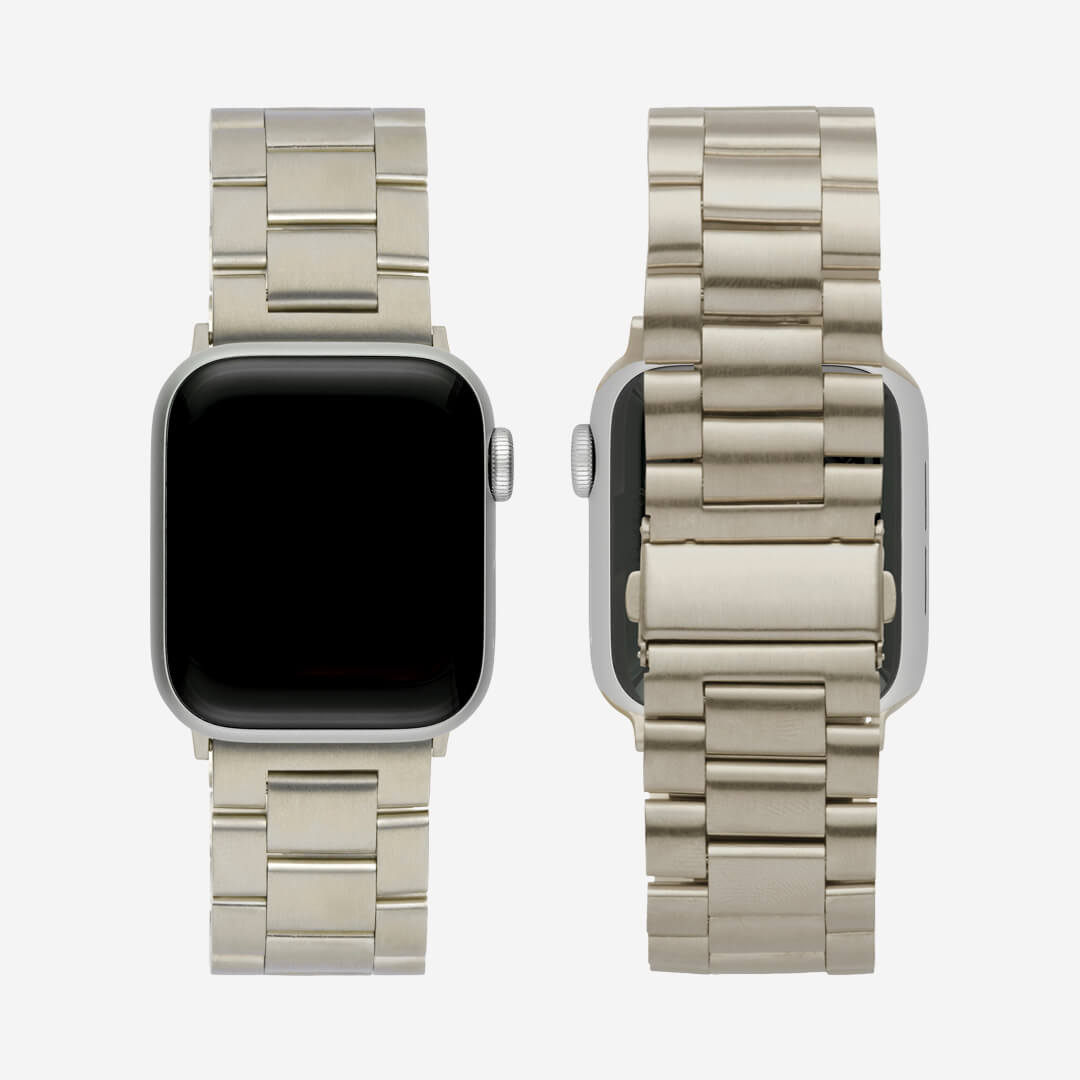 Classic Stainless Steel Apple Watch Band in Silver - The Salty Fox