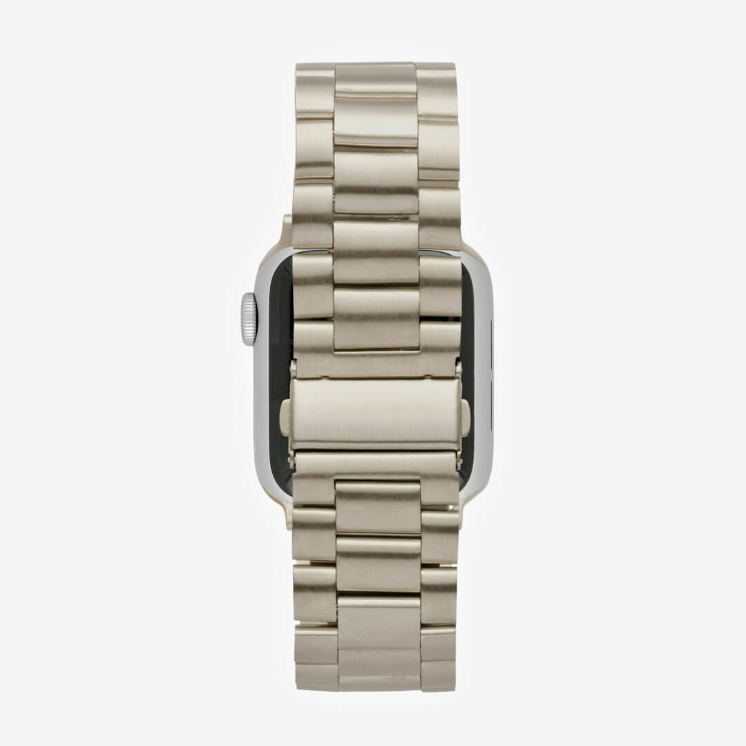 Classic Stainless Steel Apple Watch Band in Silver The Salty Fox