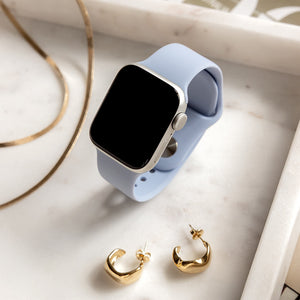 Classic Silicone Apple Watch Band - Blue Mist