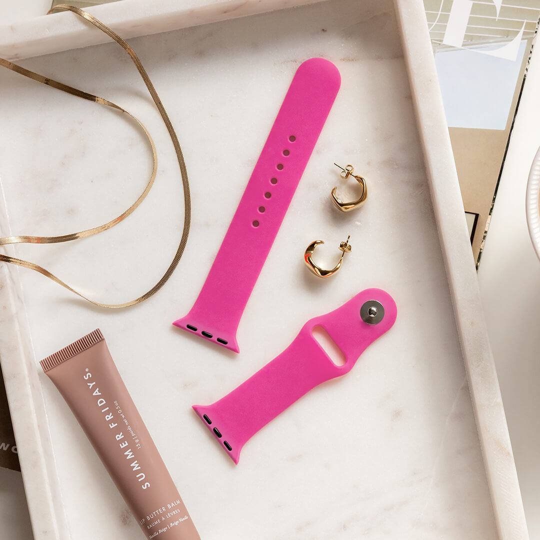 Classic Silicone Apple Watch Band - Hot Pink