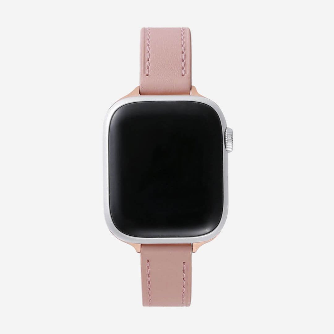 Copenhagen Leather Apple Watch Band - Pink / Vintage Rose Gold