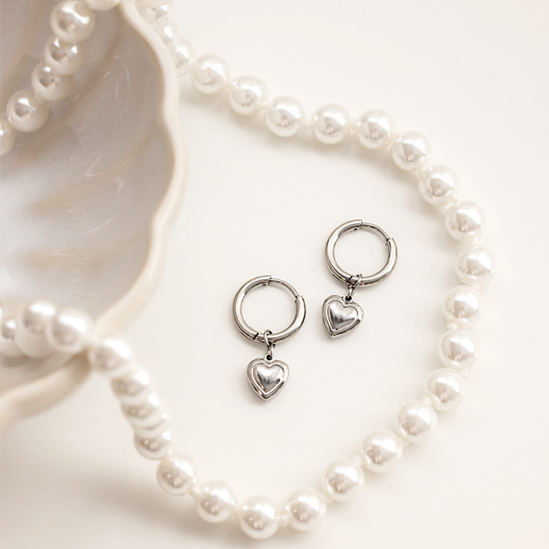 Eloise Huggie Earrings - Silver