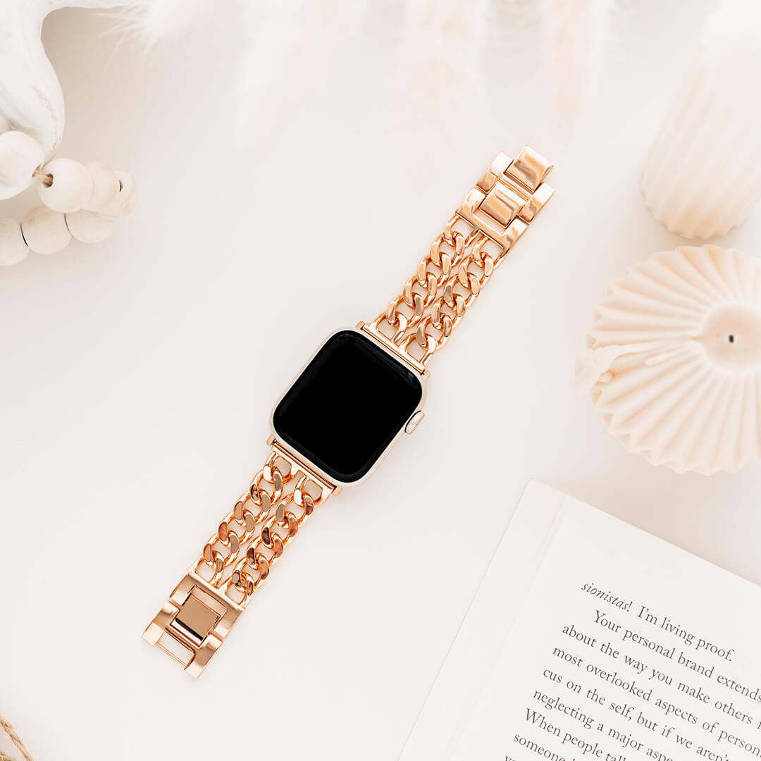Gemini Bracelet Apple Watch Band Vintage Rose Gold The Salty Fox