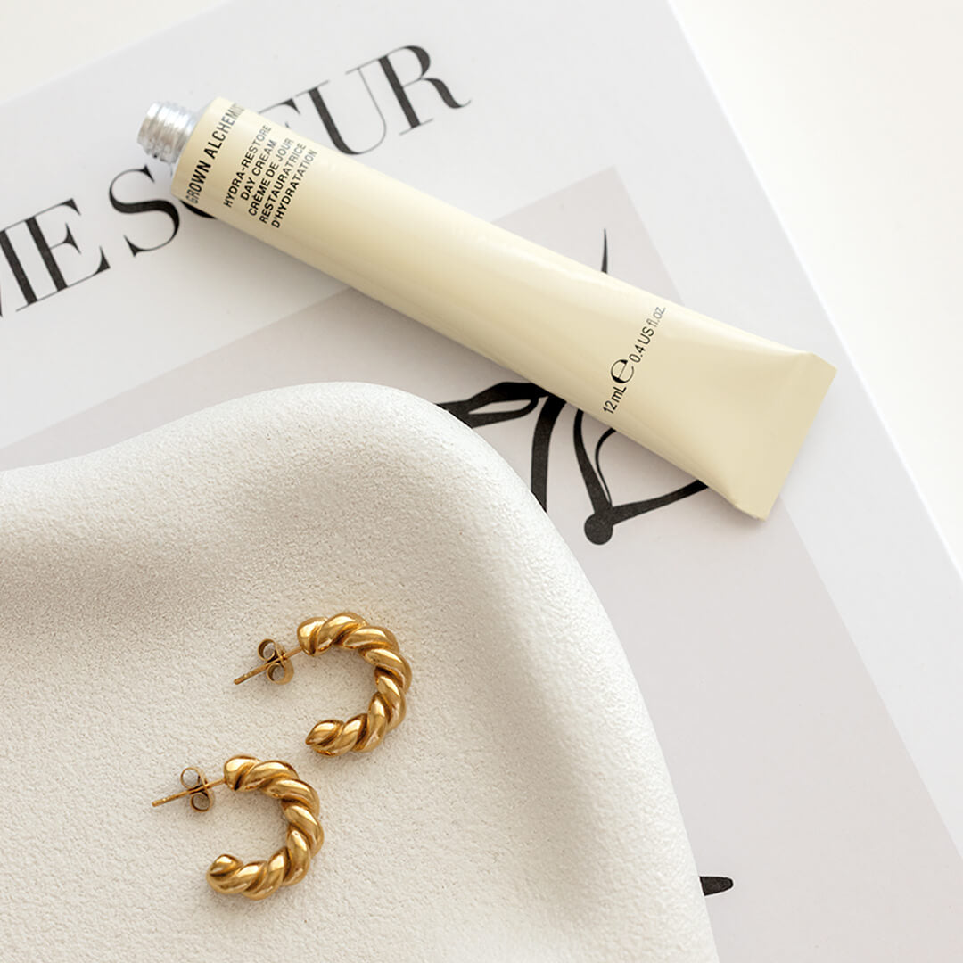 Imogen Twist Hoop Earrings - Gold