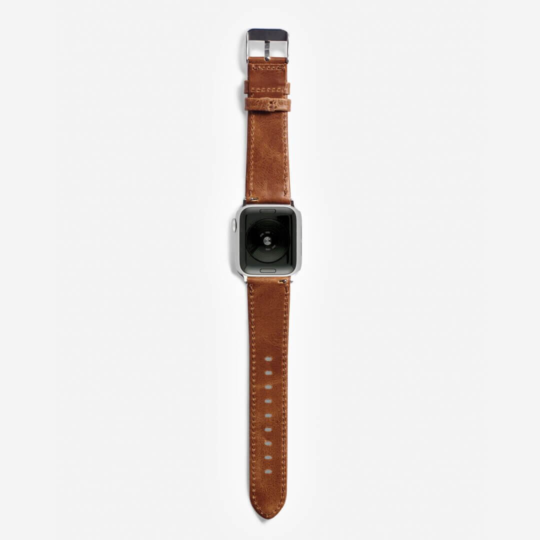 Italian Calf Leather Apple Watch Band - Sand