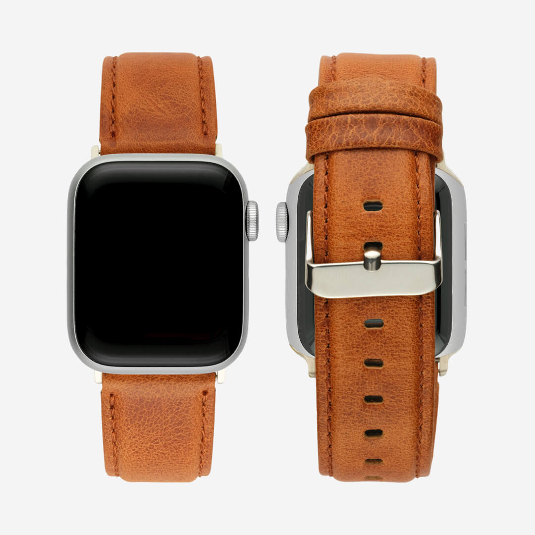 Italian Calf Leather Apple Watch Band Sand