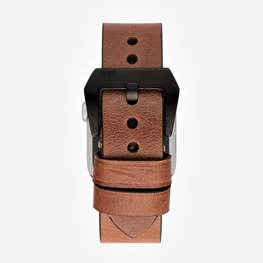 Italian Vintage Leather Apple Watch Band Nutmeg