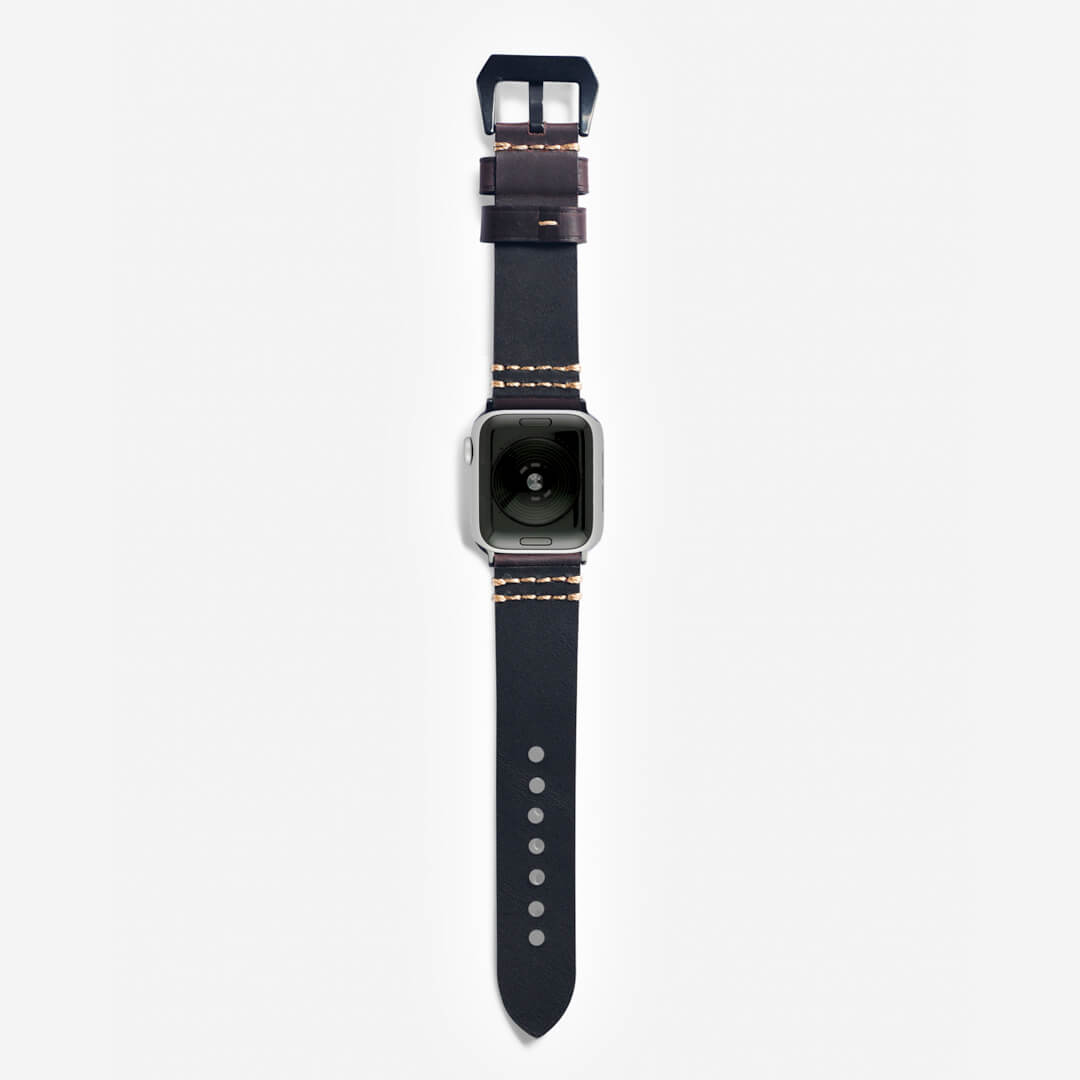 Italian Vintage Leather Apple Watch Band - Rust - The Salty Fox