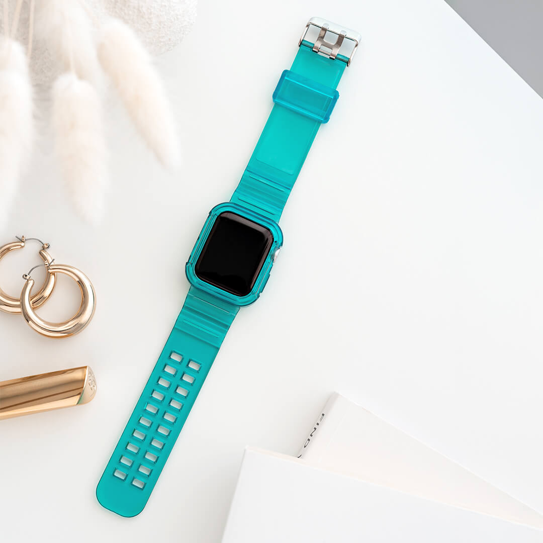 Jelly Two-In-One Apple Watch Band - Aqua