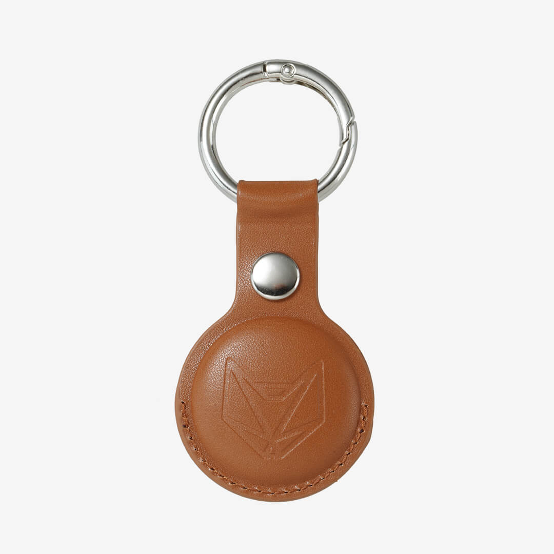 Leather AirTag Case - Brown