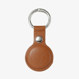 Leather AirTag Case - Brown