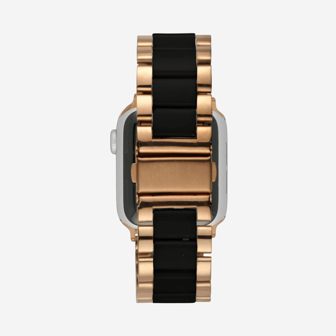 Lisbon Apple Watch Band - Vintage Rose Gold / Black