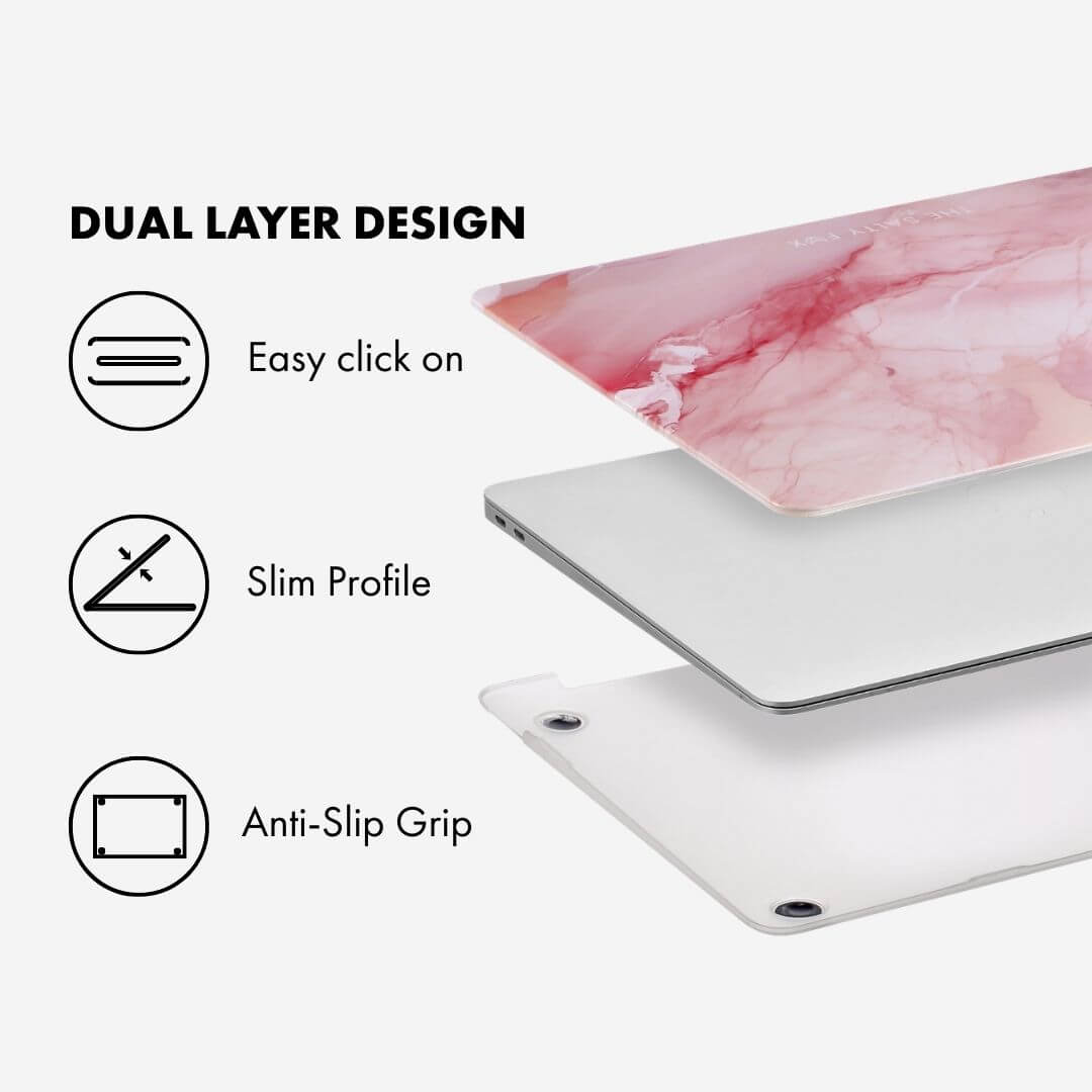 Rose Marble Macbook Case 