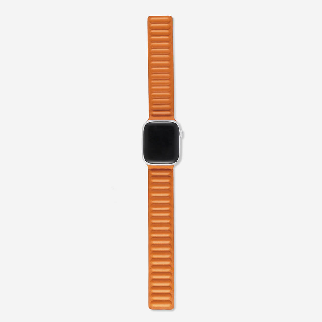 Magnetic Link Apple Watch Band - Golden Brown