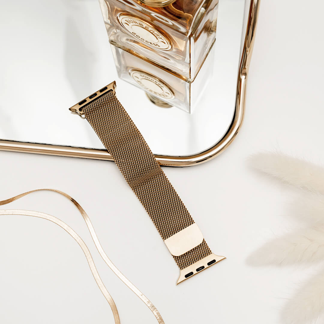 Milanese Loop Apple Watch Band - Gold