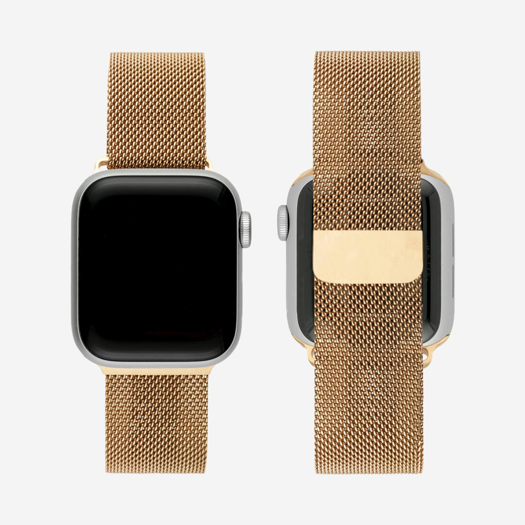 Milanese Loop Apple Watch Band In Vintage Rose Gold The Salty Fox