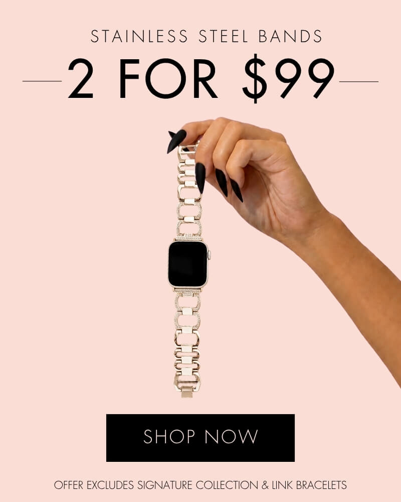 2 for $99 Stainless Steel Bands {SHOP NOW}