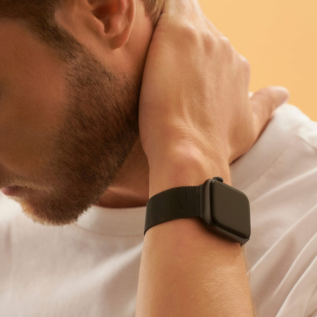 Milanese Loop 40mm Black Apple Watch Band Milanese Magnetic Metal