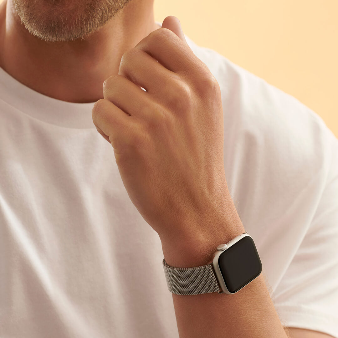 Milanese Loop Apple Watch Band In Silver The Salty Fox