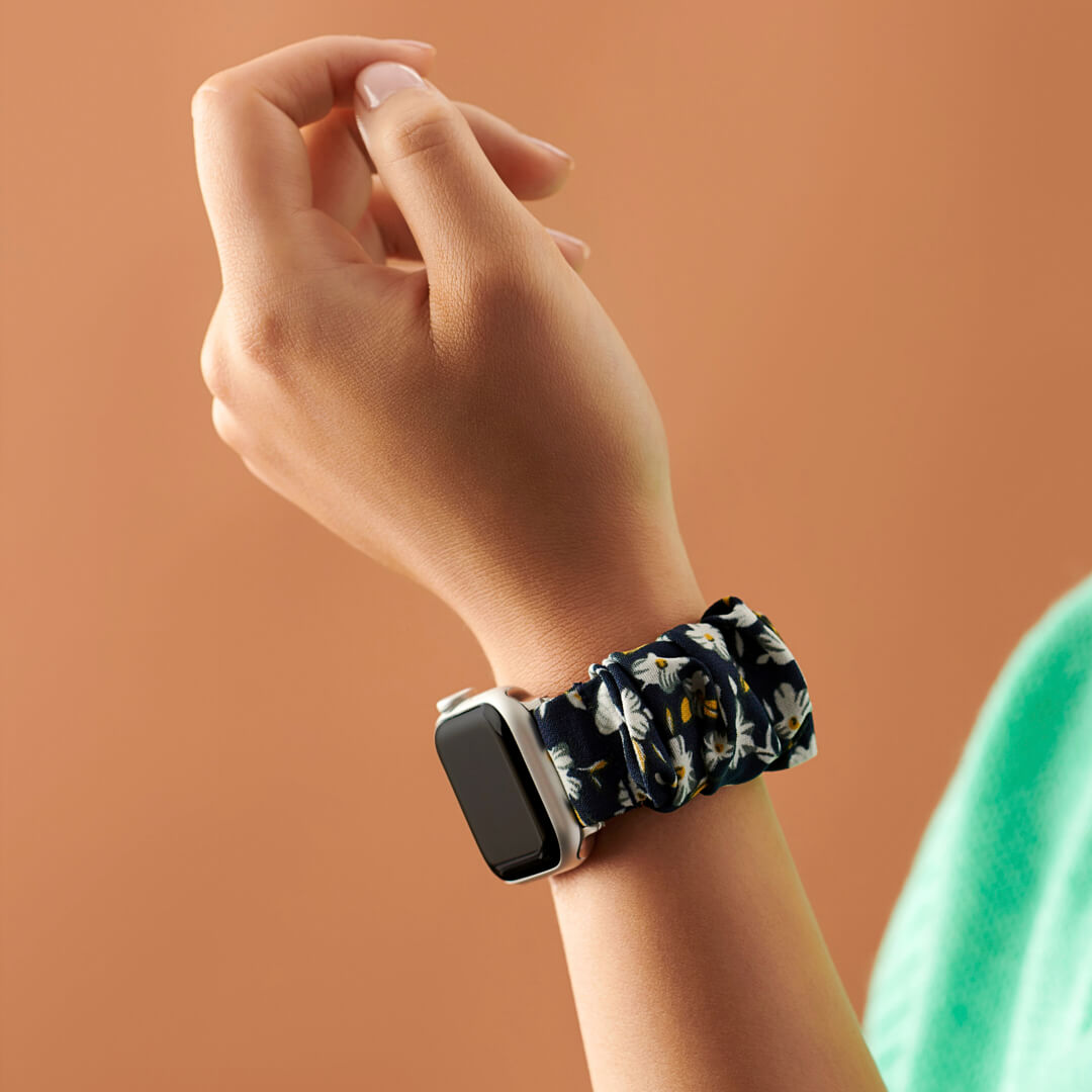Scrunchie Apple Watch Band Sweet Jasmine The Salty Fox