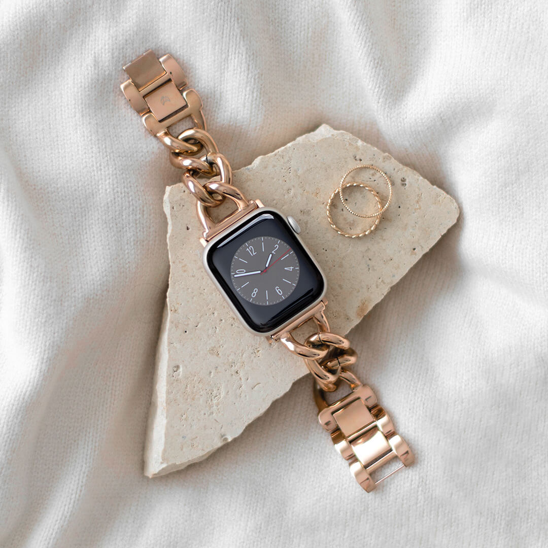 Palermo Bracelet Apple Watch Band - 18K Rose Gold Plated