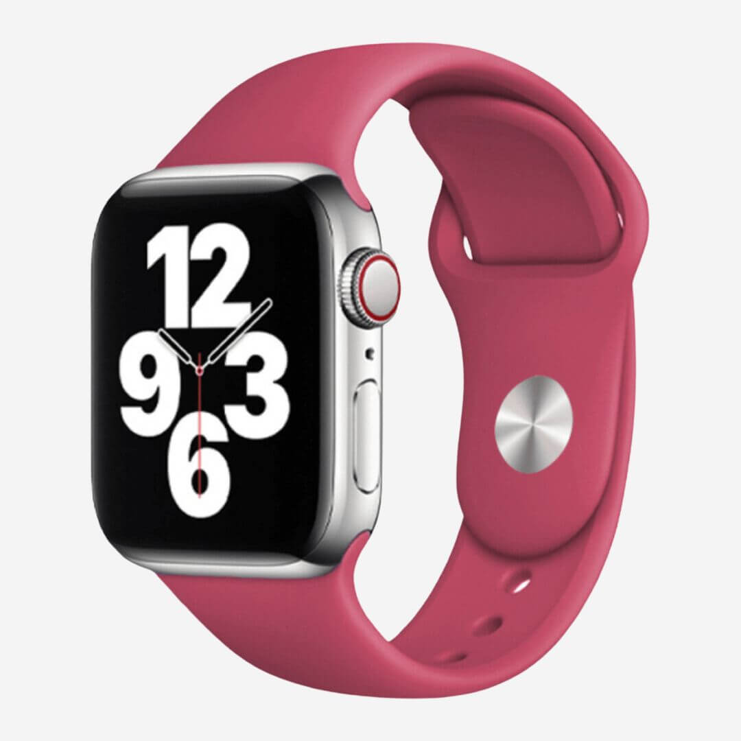 Classic Silicone Apple Watch Band - Pomegranate