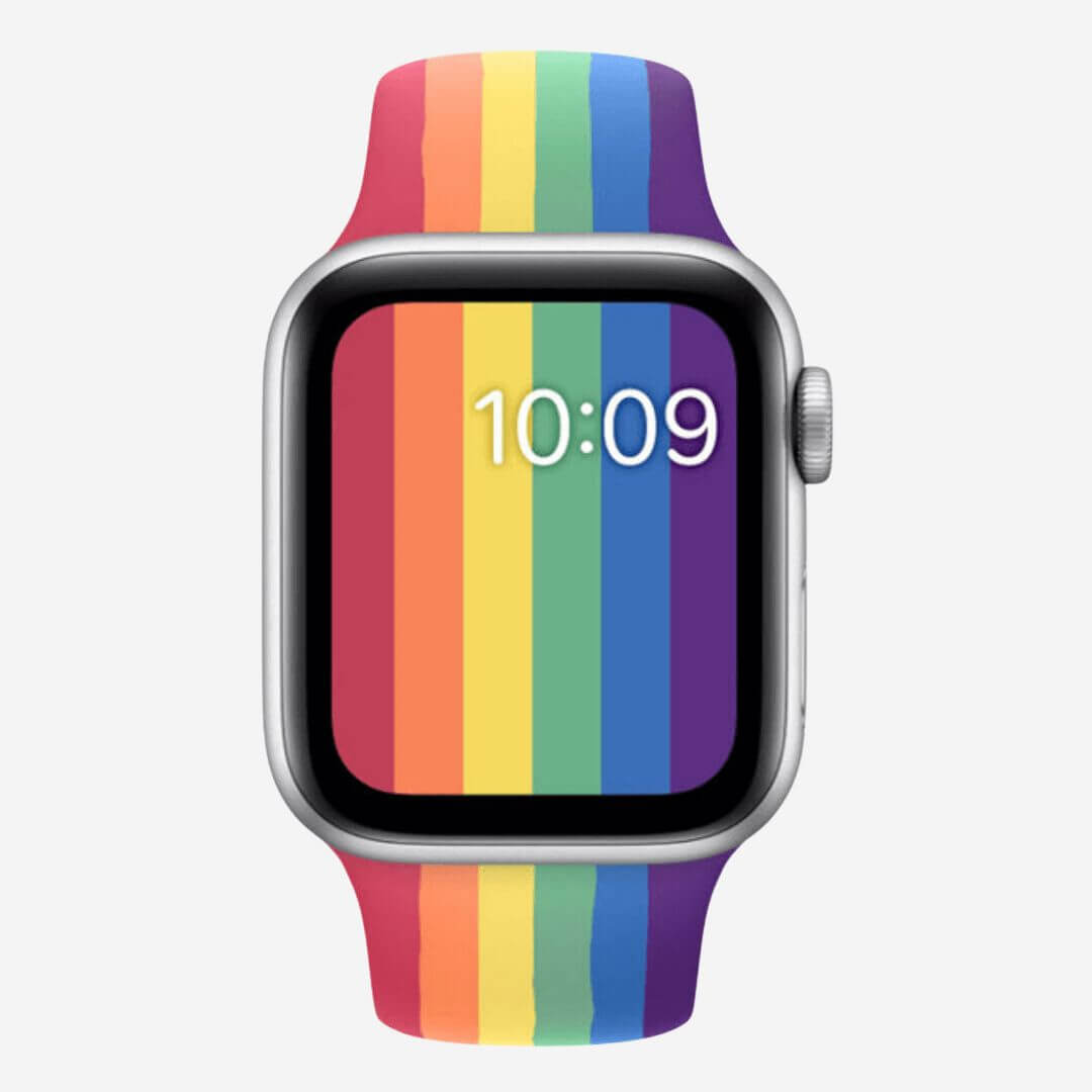 Classic Silicone Apple Watch Band - Rainbow