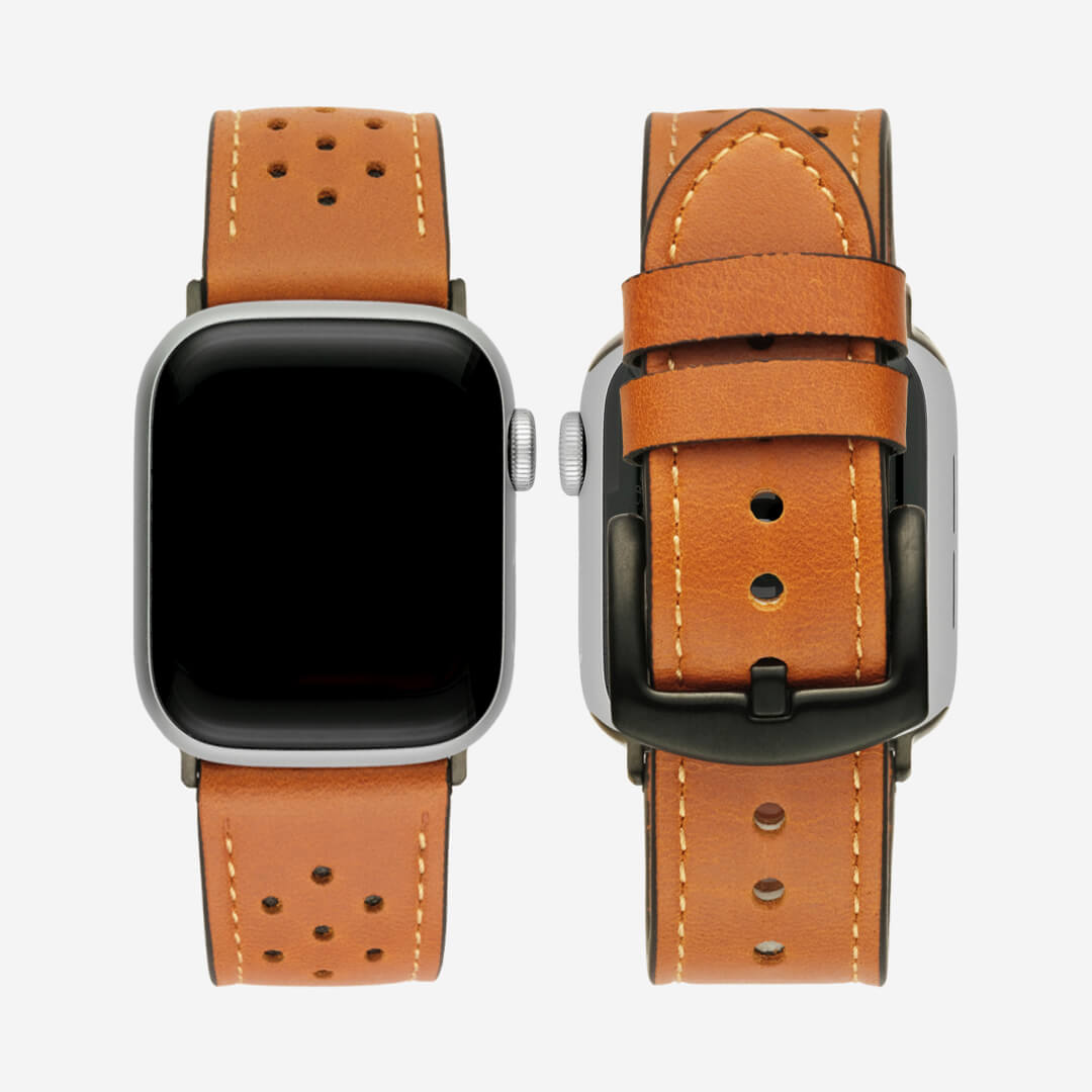 Rally Leather Apple Watch Band Mocha The Salty Fox