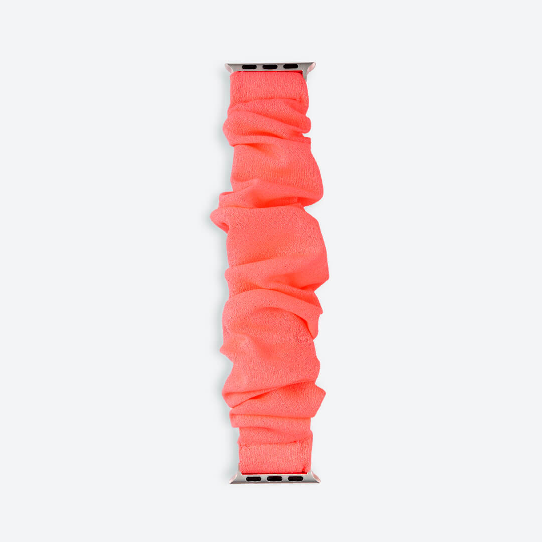 Scrunchie Apple Watch Band - Coral