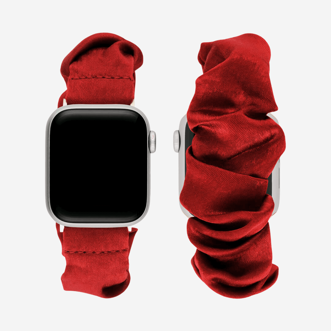 Scrunchie Apple Watch Band - Ruby